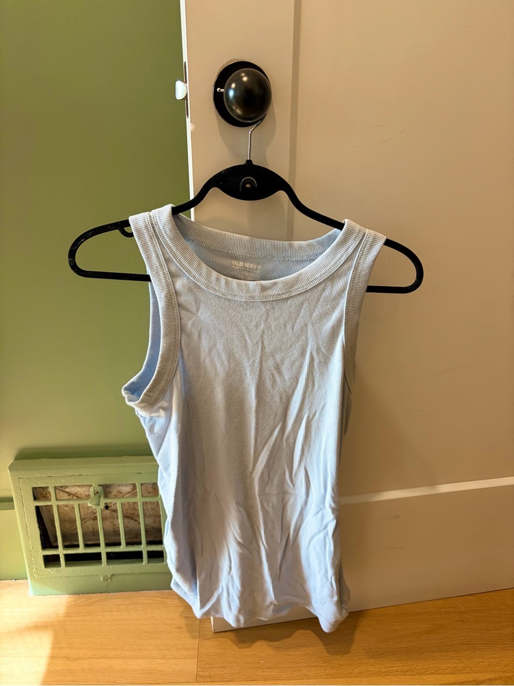 Maternity Old Navy Light Blue Ribbed Tank Top - Women's Sleeveless Tee